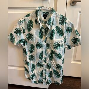 Jcrew monstera leaf print shirt